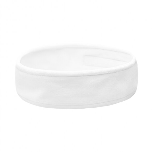 Velor hair band, white