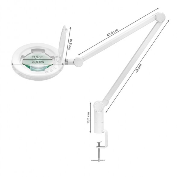 LED lamp with magnifying glass GLOW 8021, white 1