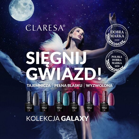 Hibridinis nagų lakas CLARESA GALAXY BLACK, 5g 3