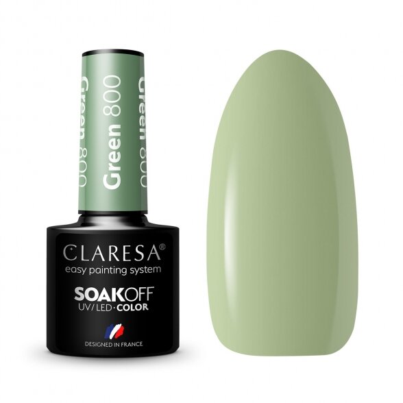 Hybrid nail polish CLARESA GREEN 800, 5g