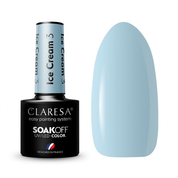 Hybrid nail polish CLARESA ICE CREAM