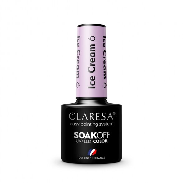 Hybrid nail polish CLARESA ICE CREAM 6, 5g 2