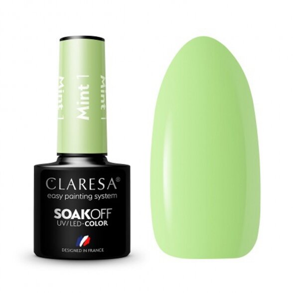 Hybrid nail polish CLARESA MINT 1.5g