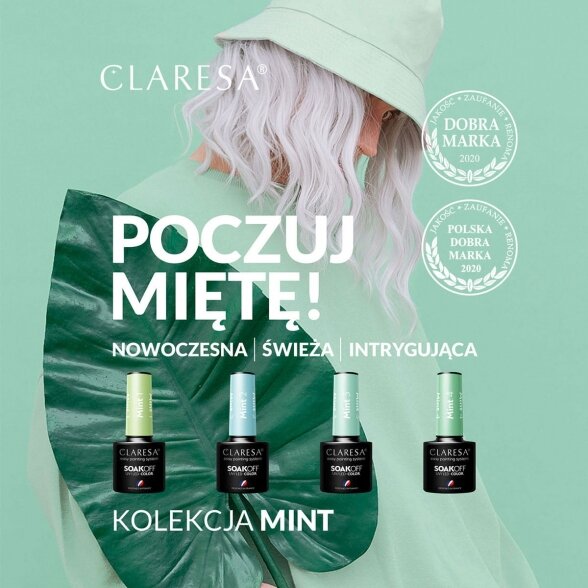 Hibridinis nagų lakas CLARESA MINT 1, 5g 2