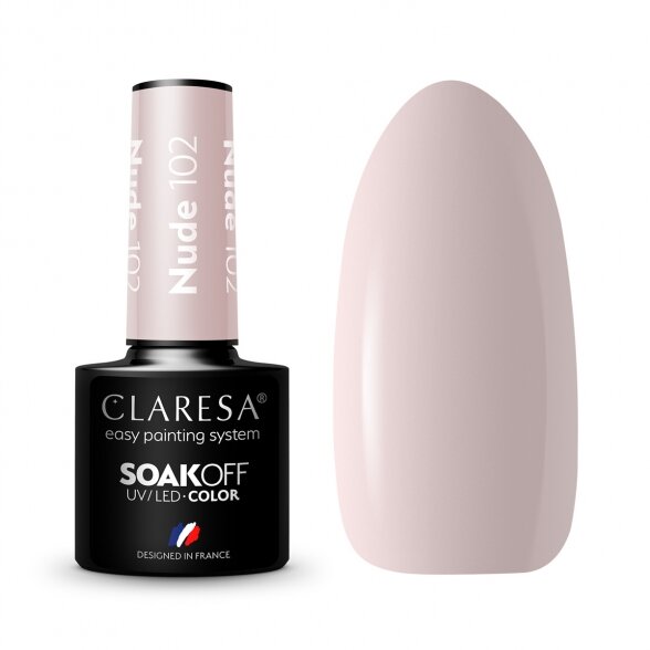 Hybrid nail polish CLARESA NUDE 102, 5g