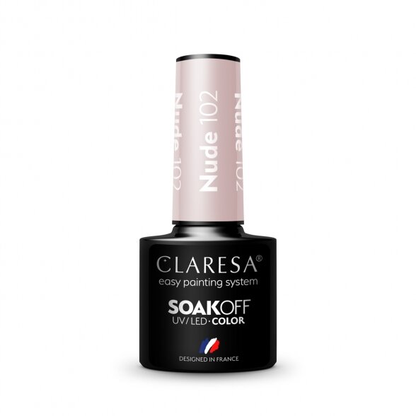 Hybrid nail polish CLARESA NUDE 102, 5g 2