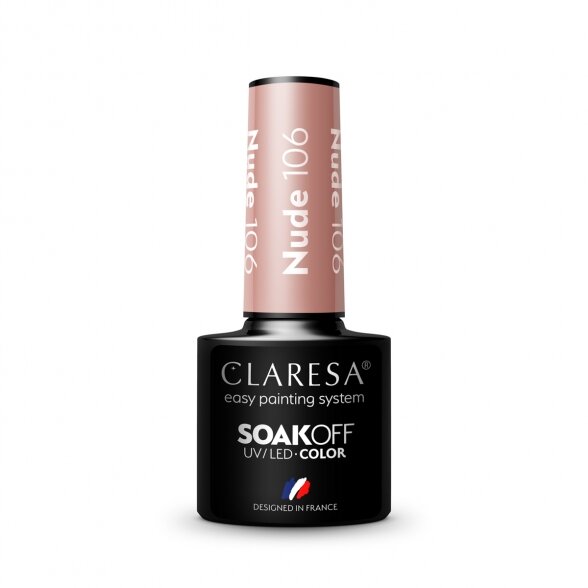 Hybrid nail polish CLARESA NUDE 106, 5g 2