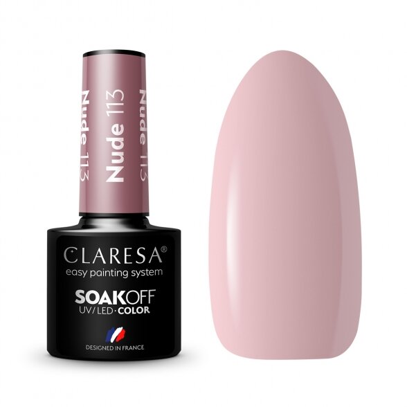 Hybrid nail polish CLARESA NUDE 113, 5g