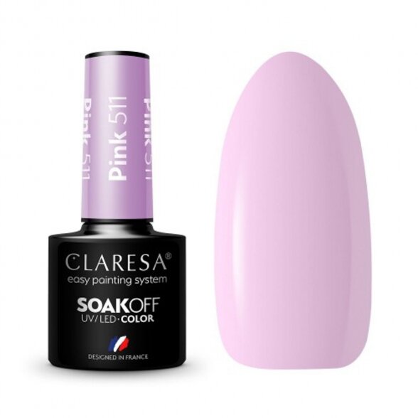 Гибридный лак для ногтей CLARESA PINK 511