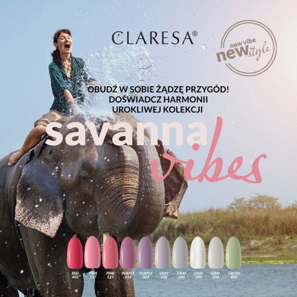 Hybrid nail polish CLARESA PINK 525, 5g 2