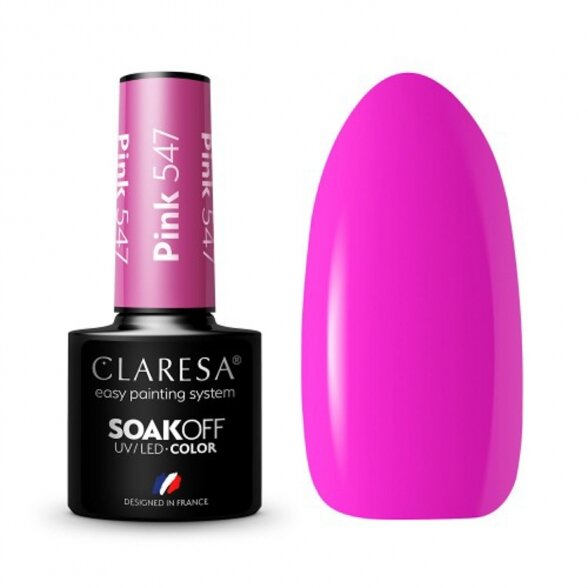 Гибридный лак для ногтей CLARESA PINK 547, 5г