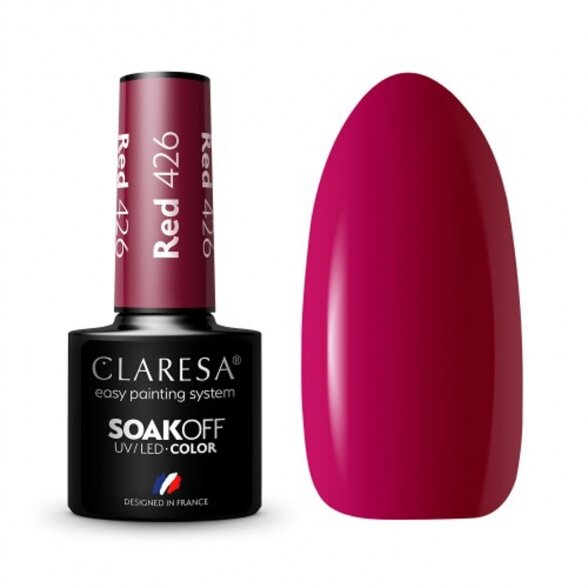 Гибридный лак для ногтей CLARESA RED 426, 5г