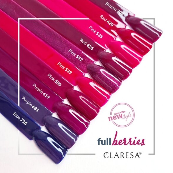 Гибридный лак для ногтей CLARESA RED 426, 5г 1