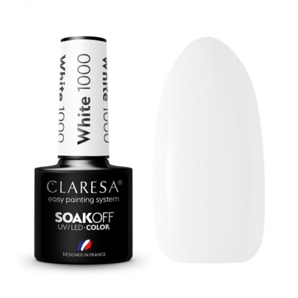 Hybrid nail polish CLARESA WHITE