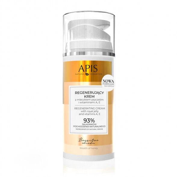 APIS regenerating cream with bee milk and Vitamins A, E, 100ml