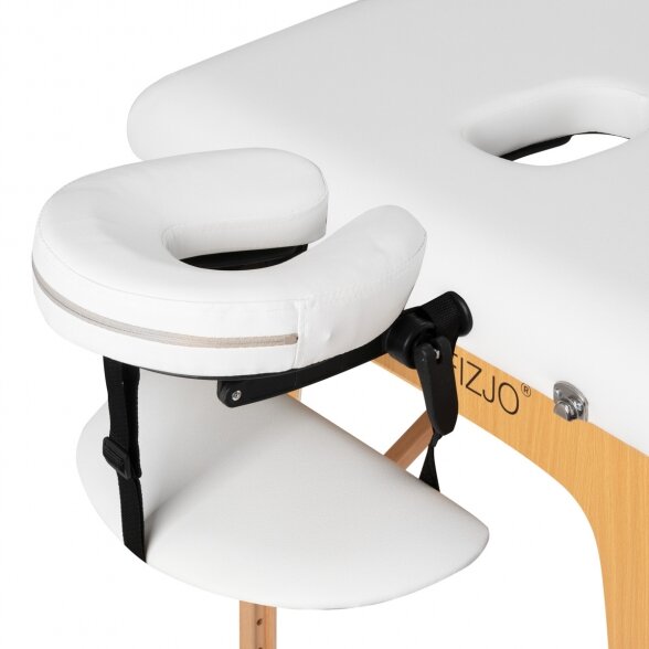 Wooden folding massage table, Komfort Activ Fizjo Lux, 2 segments, white 1