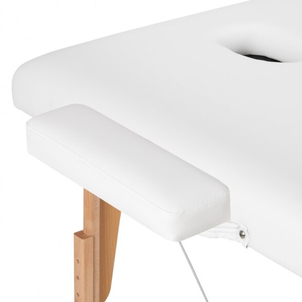 Wooden folding massage table, Komfort Activ Fizjo Lux, 2 segments, white 9