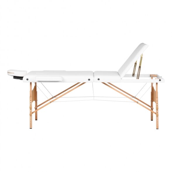 Wooden folding massage table, Komfort Activ Fizjo Lux, 3 segments, white 1