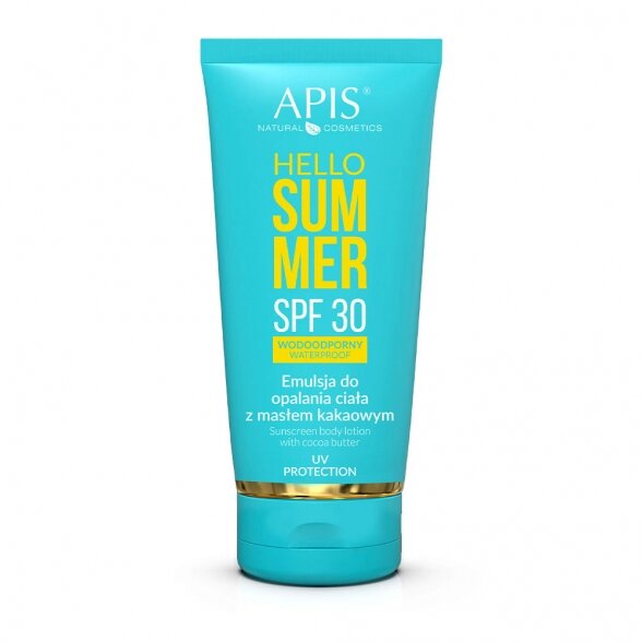 APIS Hello Summer Spf30 Лосьон для загара для тела с маслом какао, 200мл