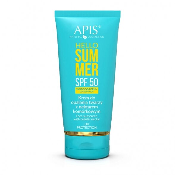 APIS Hello Summer Spf 50, солнцезащитный крем для лица с клеточным нектаром, 50 мл