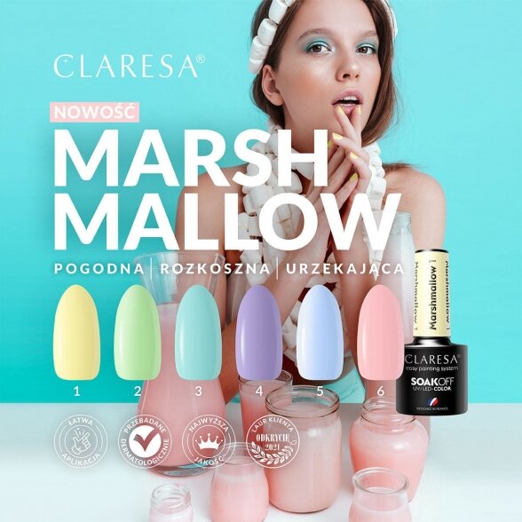 Гибридный лак для ногтей CLARESA MARSHMALLOW 3, 5г 2