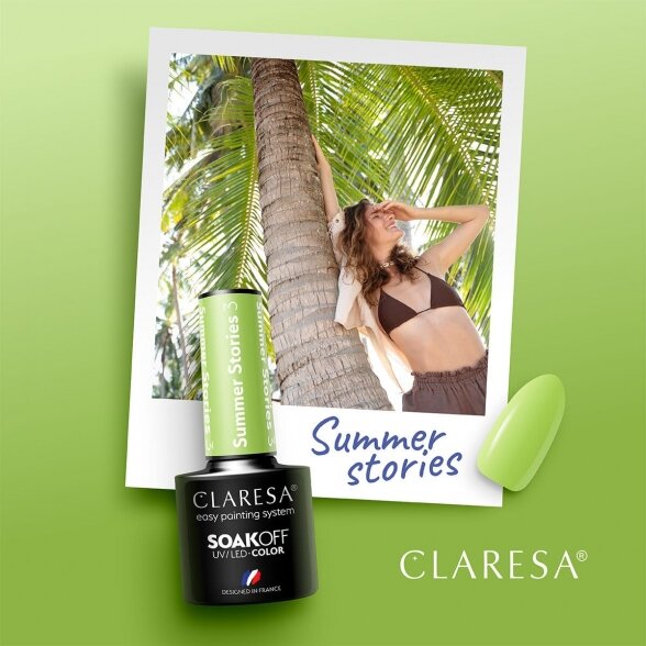 Гибридный лак для ногтей CLARESA SUMMER STORIES 3, 5г 1