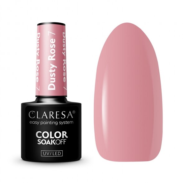 Hibridinis nagų lakas CLARESA DUSTY ROSE 7, 5g