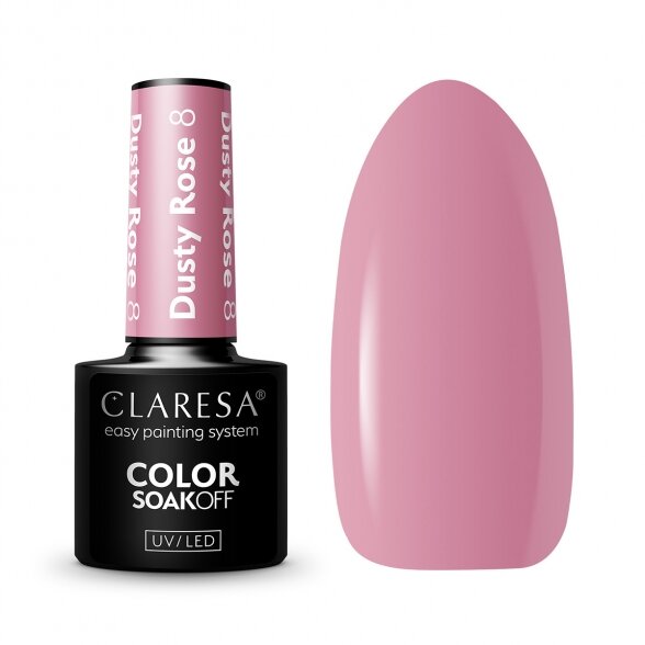 Гибридный лак для ногтей CLARESA DUSTY ROSE 8, 5г