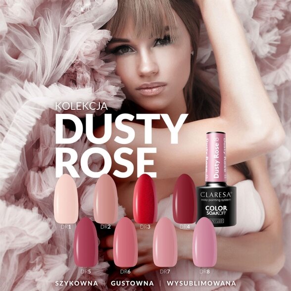 Гибридный лак для ногтей CLARESA DUSTY ROSE 8, 5г 2