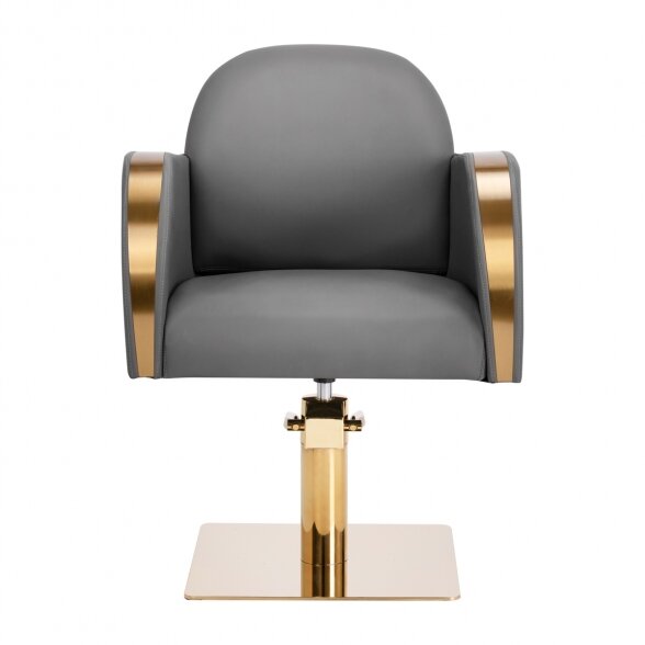 Luxury hairdressing chair GABBIANO MALAGA, grey-gold sp. 1