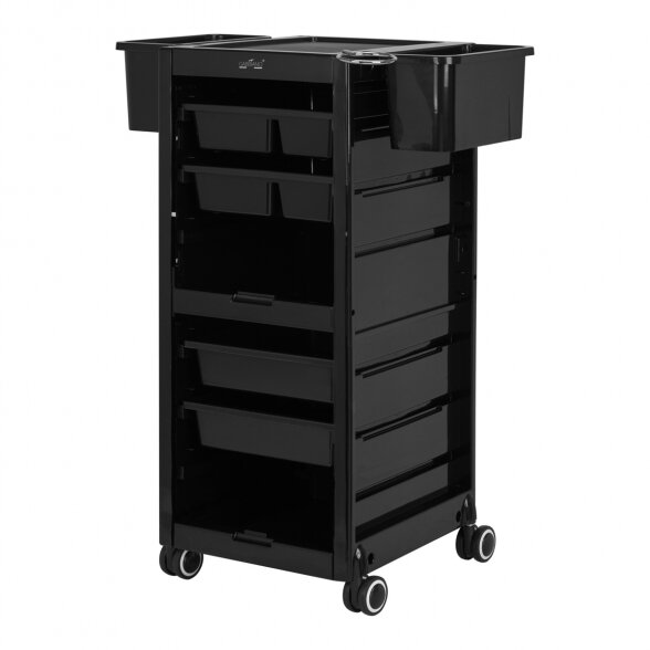 Hairdressing trolley GABBIANO 68B, black sp.