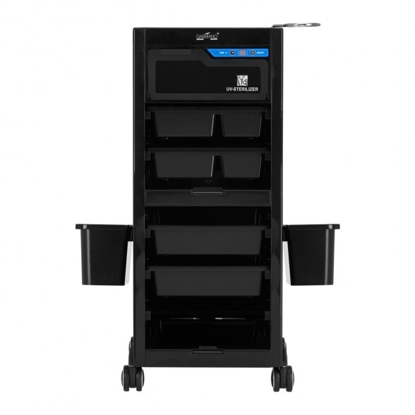 Hairdressing trolley GABBIANO, with integrated UV 68UV sterilizer, black sp. 4