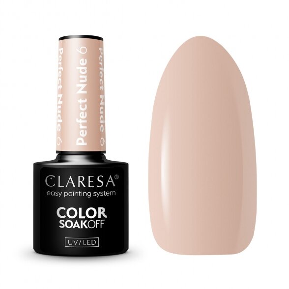 Гибридный лак для ногтей Claresa PERFECT NUDE 6, 5г