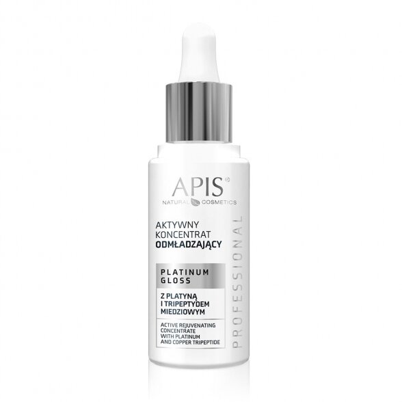 Apis active, rejuvenating face serum-concentrate with Platinum and Copper tripeptide, 30ml