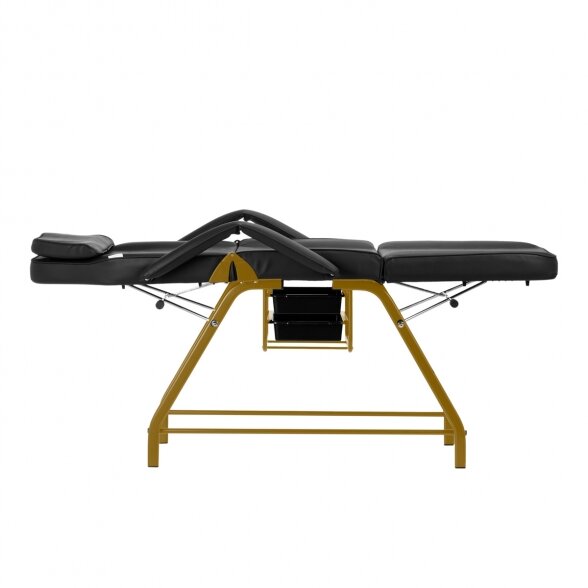 Mechanical bed for cosmetic procedures, black-gold 6