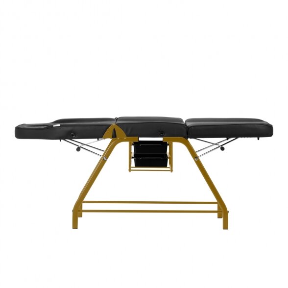 Mechanical bed for cosmetic procedures, black-gold 7