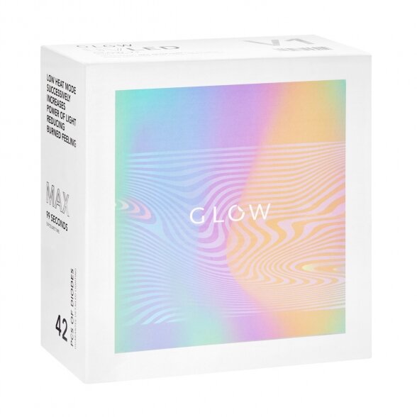 Светодиодная лампа для ногтей Glow V1 168Вт, бело-розовая 9