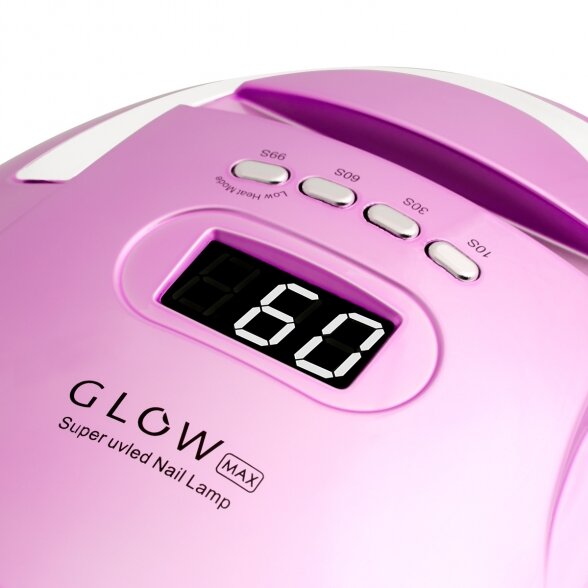 УФ светодиодная лампа для ногтей Glow F2 RC, 220Вт, розового цвета. 3