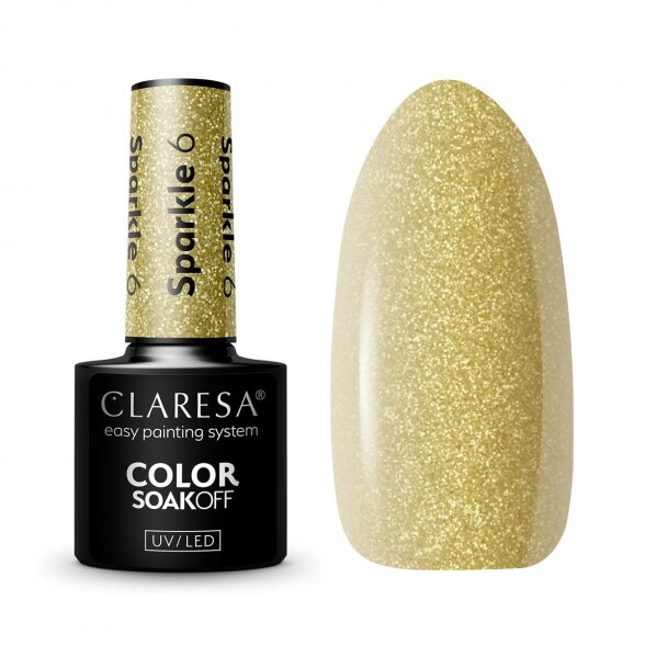 Claresa hybrid nail polish SPARKLE 6, 5g