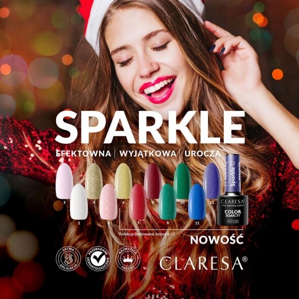 Гибридный лак для ногтей Claresa SPARKLE 6, 5г 1