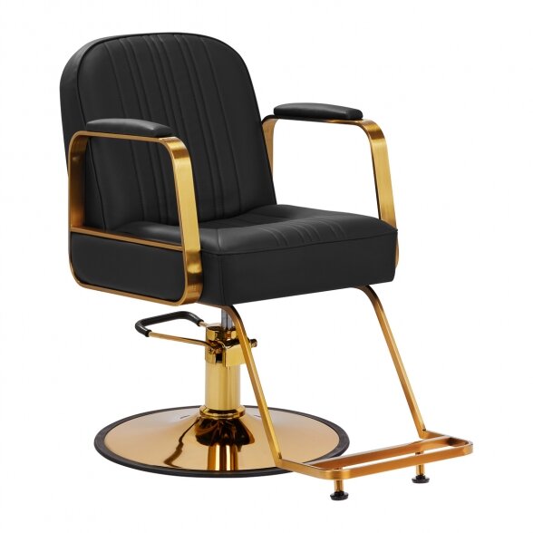 Gabbiano barber chair Acri, black-gold sp.