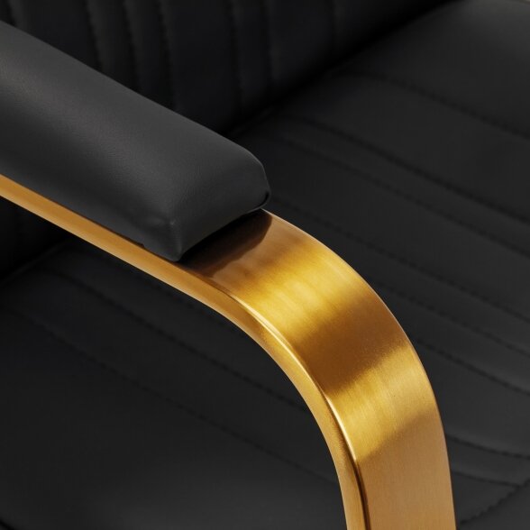 Gabbiano barber chair Acri, black-gold sp. 4