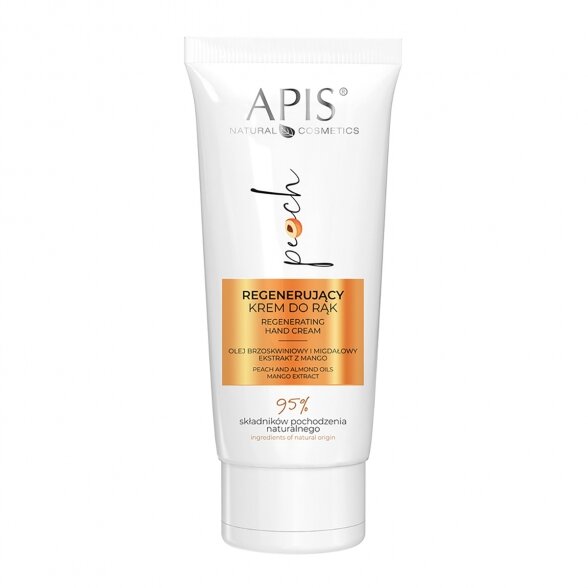 APIS regeneruojantis rankų kremas PEACH, 50ml