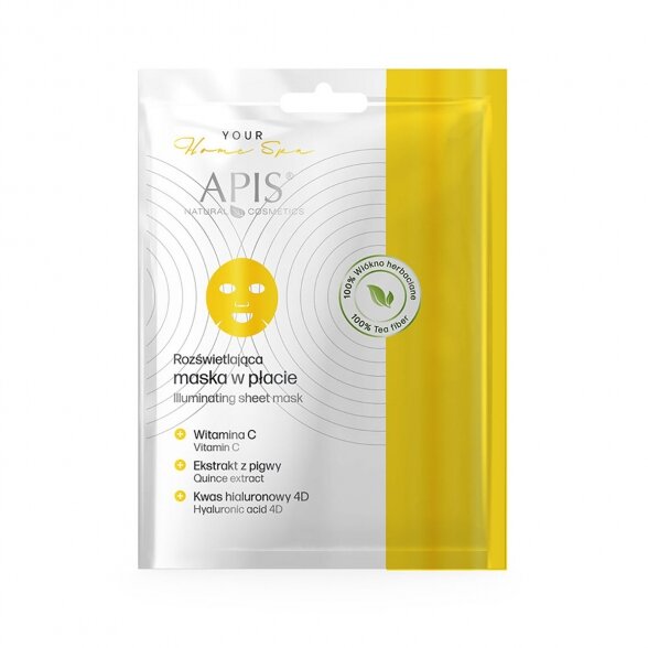 Тканевая маска для лица Apis BRIGHTENING, 1 шт., 20 г