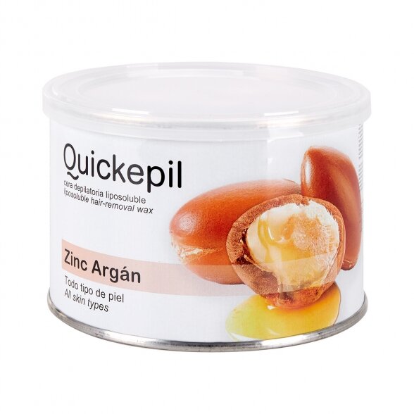 Quickepil depiliacijos vaškas su Cinku ir Arganu, 400ml