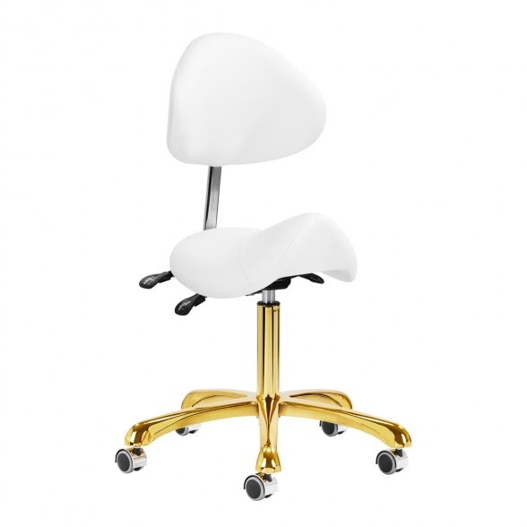 SALON CHAIR 1004 GIOVANNI, WHITE-GOLD