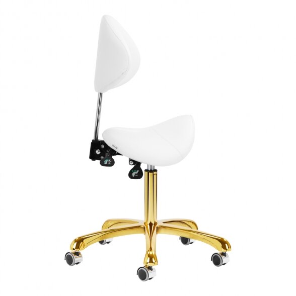 SALON CHAIR 1004 GIOVANNI, WHITE-GOLD 1