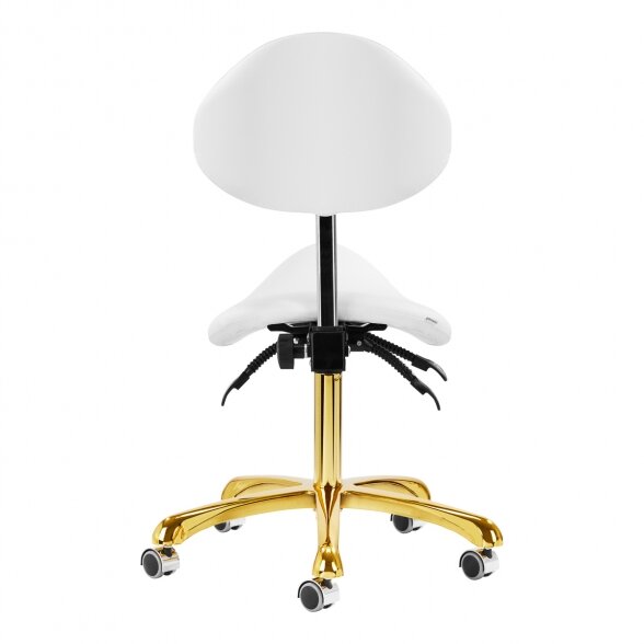 SALON CHAIR 1004 GIOVANNI, WHITE-GOLD 4