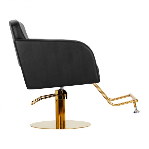 Gabbiano barber chair TURIN, gold and black sp. 3