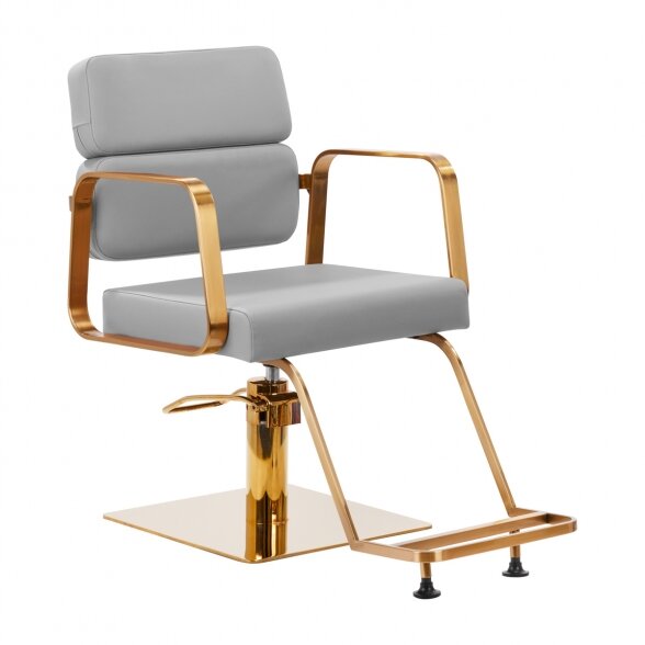 Gabbiano barber chair PORTO, grey-gold sp.